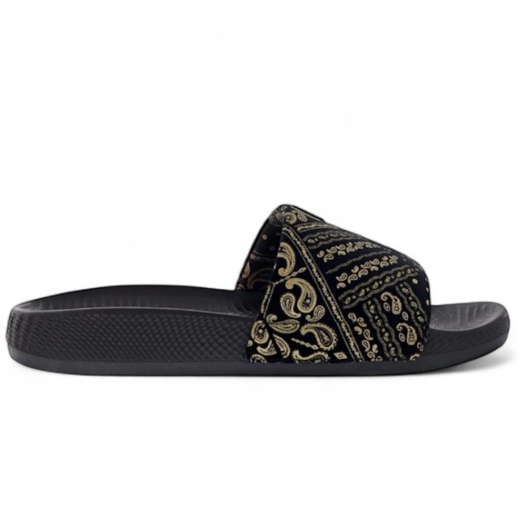 SKECHERS X SNOOP DOGG: LOW SLIDER- VELVET PAISLEY 251093 BKGD MEN'S SANDALS NWOB - Picture 2 of 5